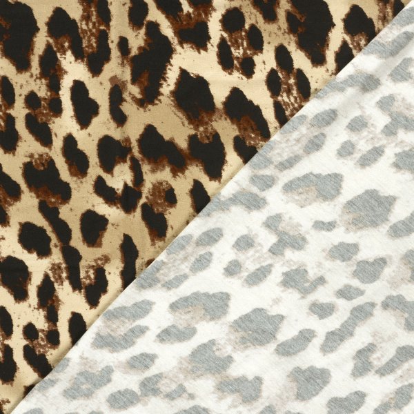 Viskosejersey - Jost Leo - beige/braun/schwarz