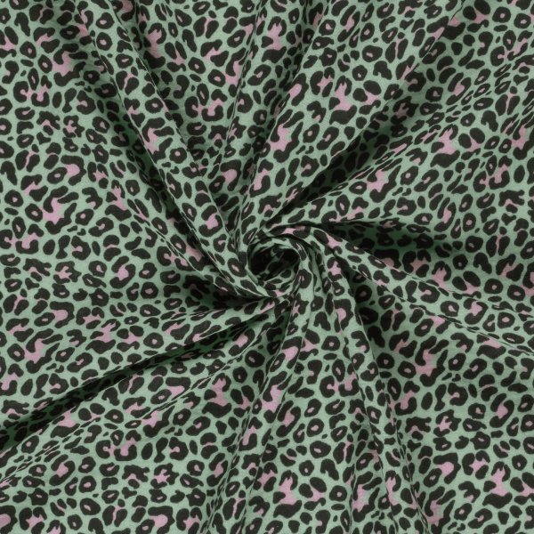 Musselin - Irmo Leo - mint/rosa/schwarz