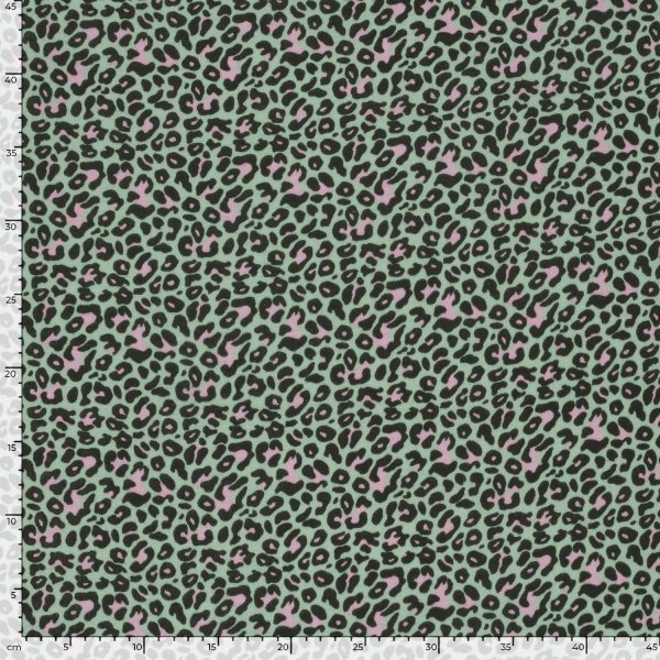 Musselin - Irmo Leo - mint/rosa/schwarz