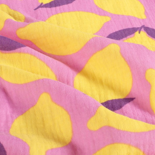 Musselin - Laima Lemon - rosa/gelb