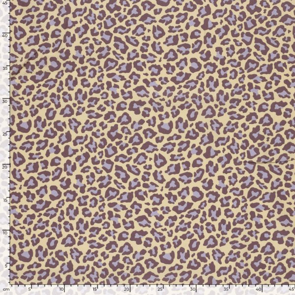 Baumwoll Popeline - Annabel Leo - hellgelb/mauve/flieder