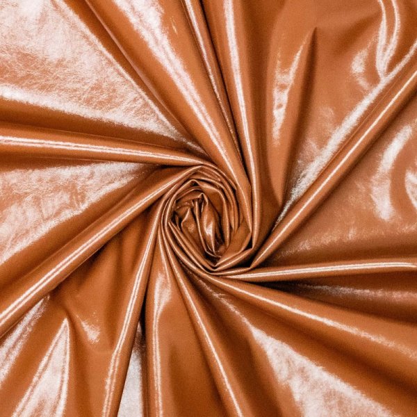 Kunstleder - shiny leather - pincone brown - Fibremood No. 35