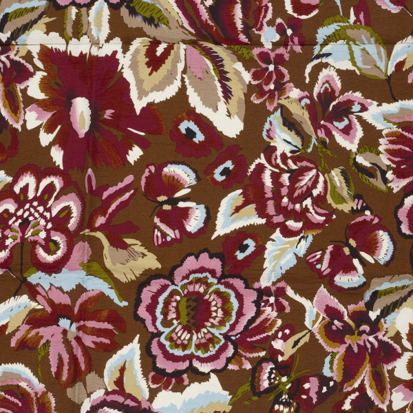 Viskose Crepe - Mirja Flowers - brown