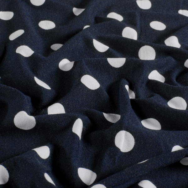 Viskosejersey - Espe Dots - navy/white