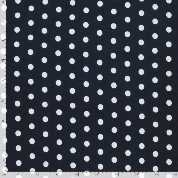 Viskosejersey - Espe Dots - navy/white