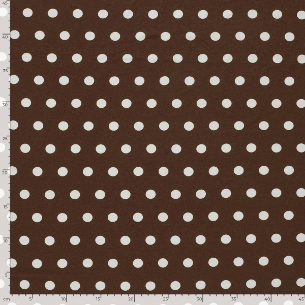 Viskosejersey - Espe Dots - brown/white