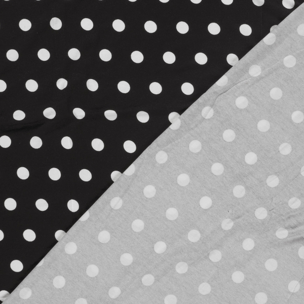 Viskosejersey - Espe Dots - black/white
