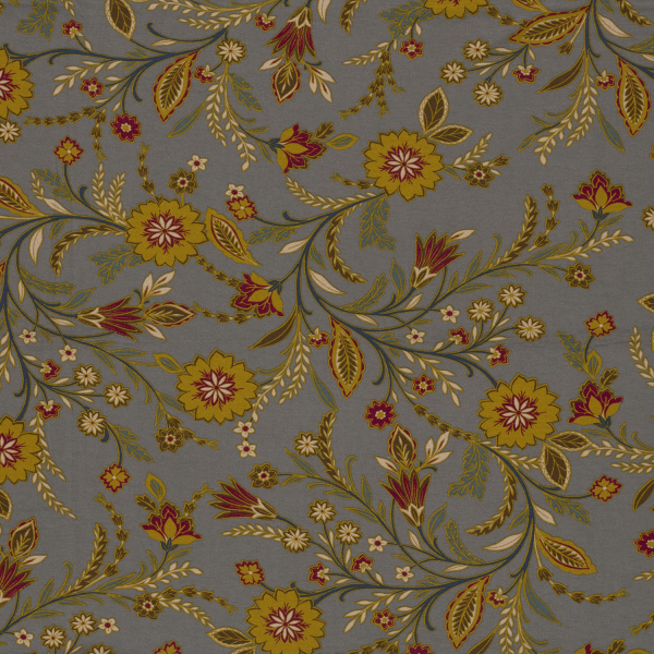 Viskosejersey - Evie Flowers - grey