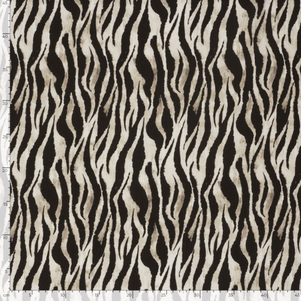 Viskose Crepe - Taina Zebra - black/sand