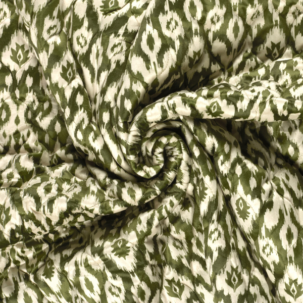 Samtstepper - Tino Ornament - olive