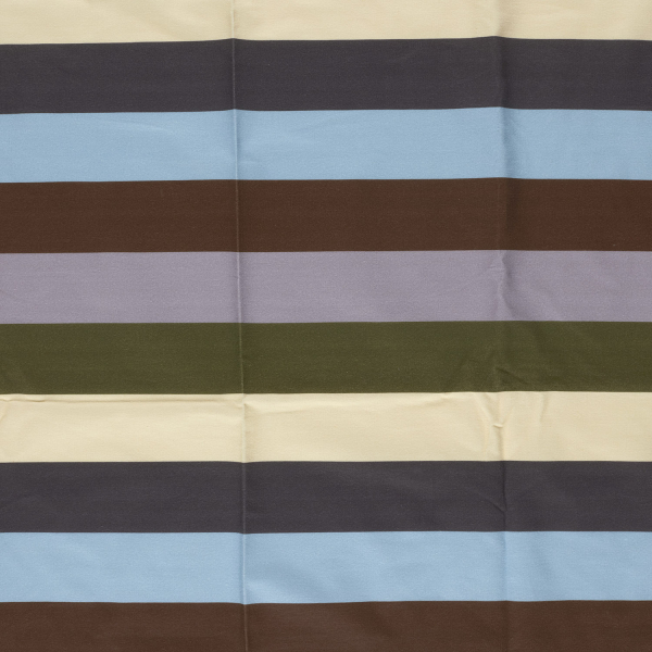 French Terry - Pablo Streifen - sand/schwarz/hellblau/braun