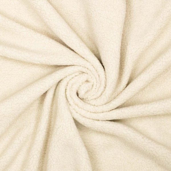 Mantelstoff - Curly Lamb - uni - offwhite
