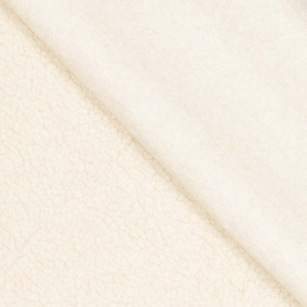 Mantelstoff - Curly Lamb - uni - offwhite