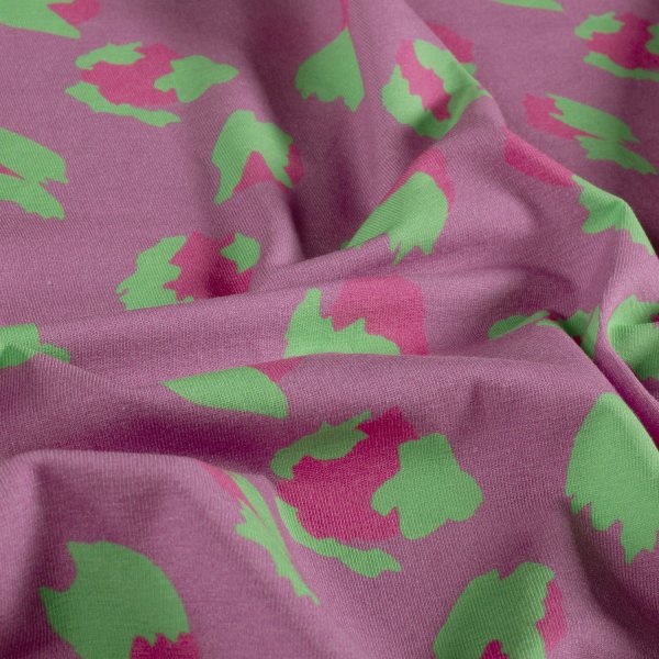 Jersey - Leo - lila/grün/fuchsia - by Fräulein von Julie