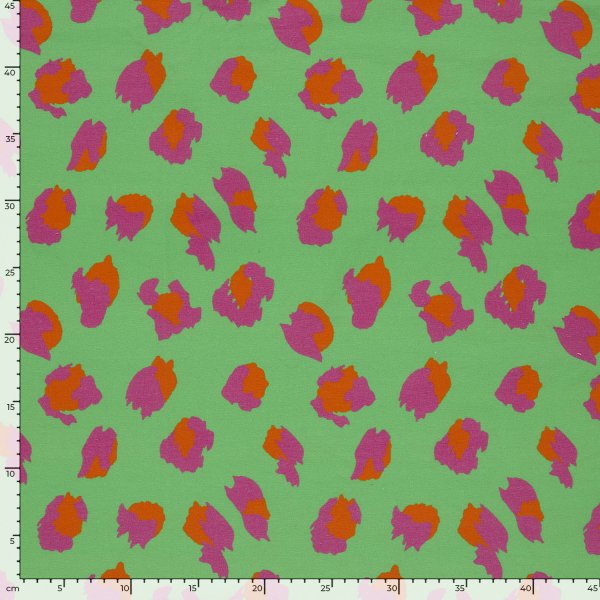 Jersey - Leo - grün/fuchsia/orange - by Fräulein von Julie