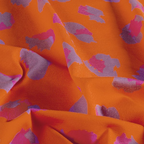 Jersey - Leo - orange/lila/fuchsia - by Fräulein von Julie