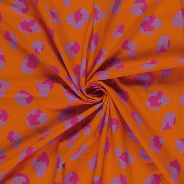 Jersey - Leo - orange/lila/fuchsia - by Fräulein von Julie