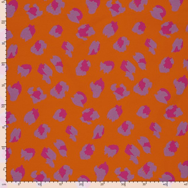 Jersey - Leo - orange/lila/fuchsia - by Fräulein von Julie