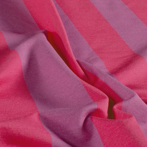 French Terry - Blockstreifen - lila/pink - by Fräulein von Julie