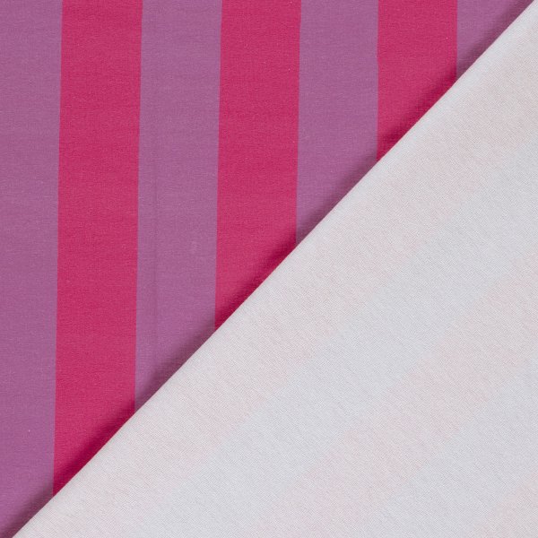 French Terry - Blockstreifen - lila/pink - by Fräulein von Julie