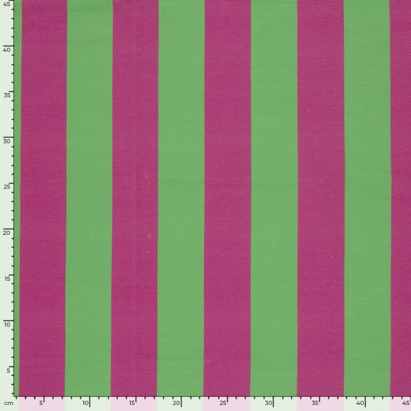 French Terry - Blockstreifen - grün/fuchsia - by Fräulein von Julie