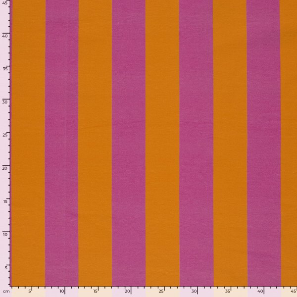 French Terry - Blockstreifen - orange/fuchsia - by Fräulein von Julie