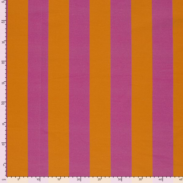 RESTSTÜCK 0,40m !!! - French Terry - Blockstreifen - orange/fuchsia - by Fräulein von Julie
