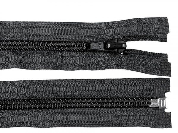 Jacken Reißverschluss - 50 cm - teilbar - schwarz