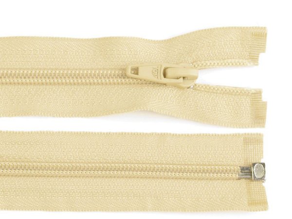 Jacken Reißverschluss - 60 cm - teilbar - creme