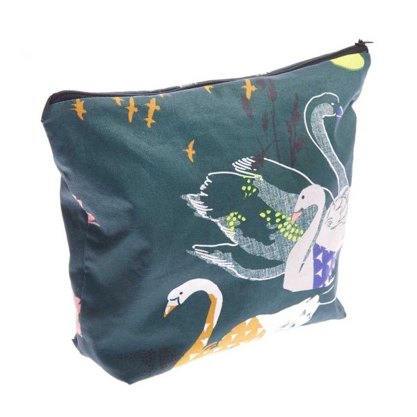 Kosmetiktasche - Okina Hana - dunkelgrün - Rico Design