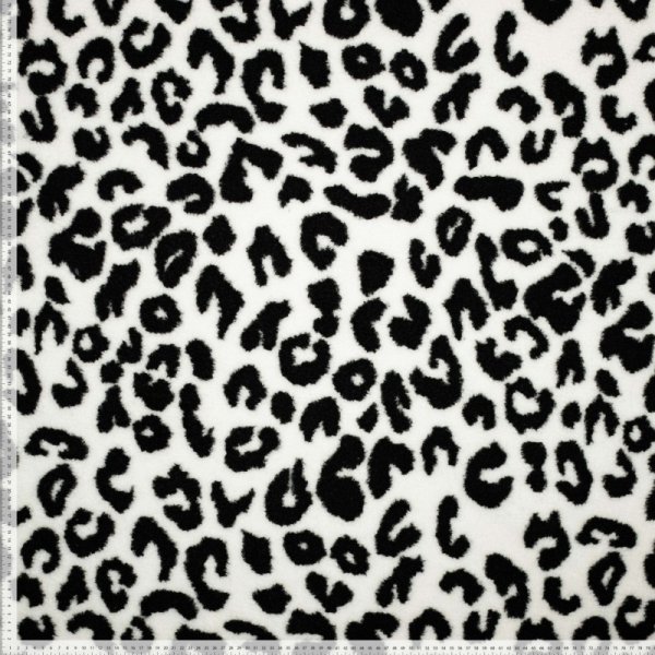 Mantelstoff - Curly Lamb - Raiko Leo - white/black
