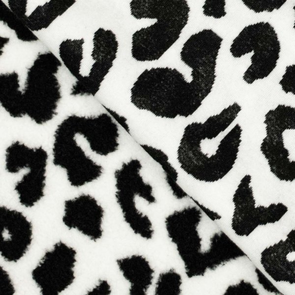 Mantelstoff - Curly Lamb - Raiko Leo - white/black