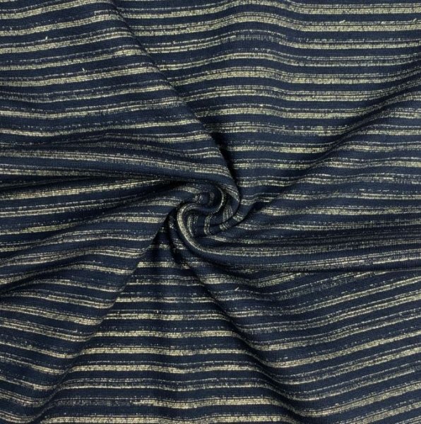 Bio Bündchen Vintage - Schlauch - A10 blue navy/gold - Albstoffe