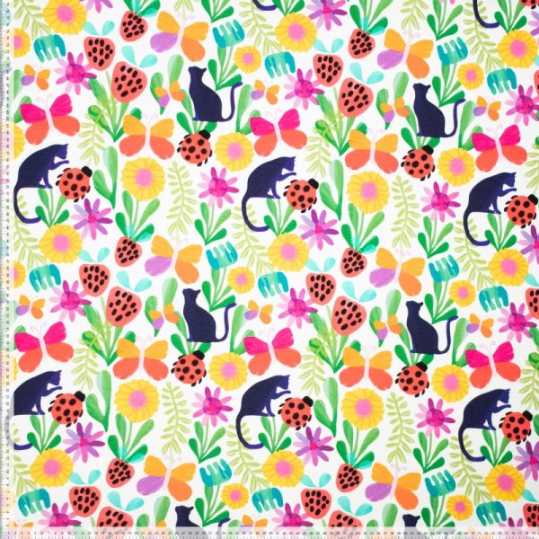 Jersey - Cat Summer - ecru - by Karina + Kind