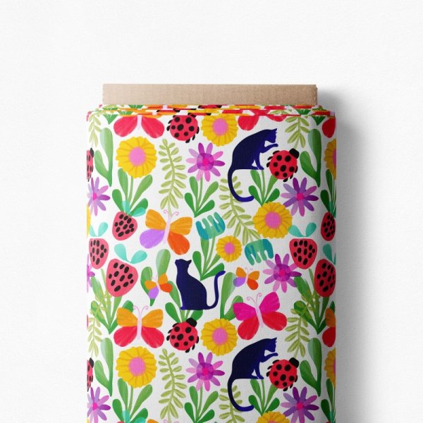 Jersey - Cat Summer - ecru - by Karina + Kind