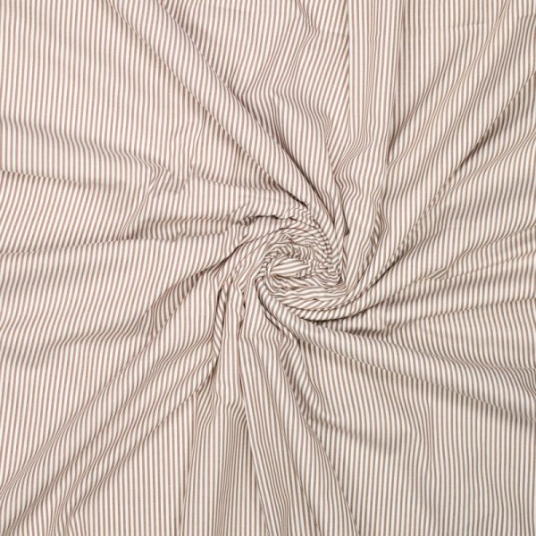 Baumwolle - Pure Stripes - brown/white