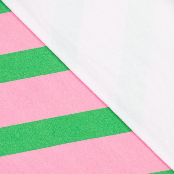 French Terry - Noa Stripes - grün/rosa