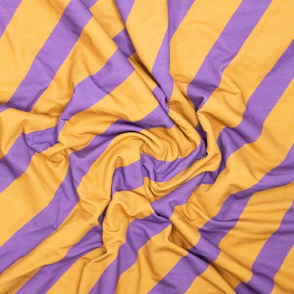 French Terry - Noa Stripes - orange/lila