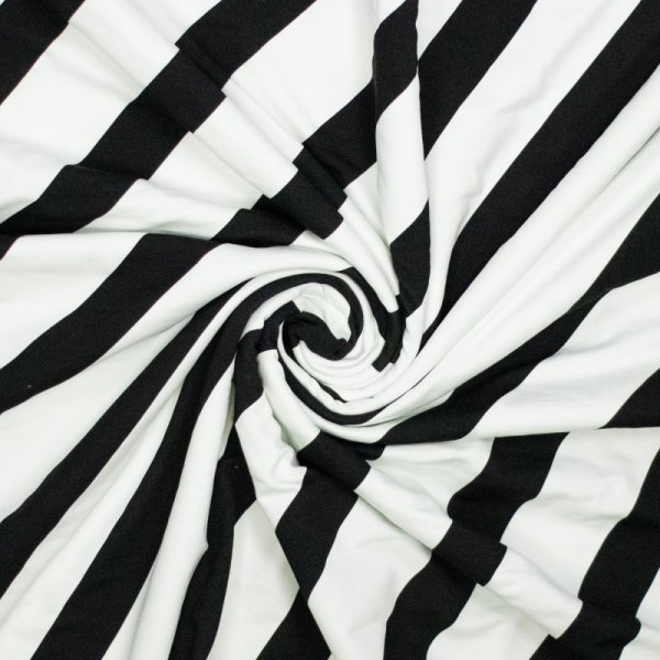 French Terry - Noa Stripes - ecru/schwarz