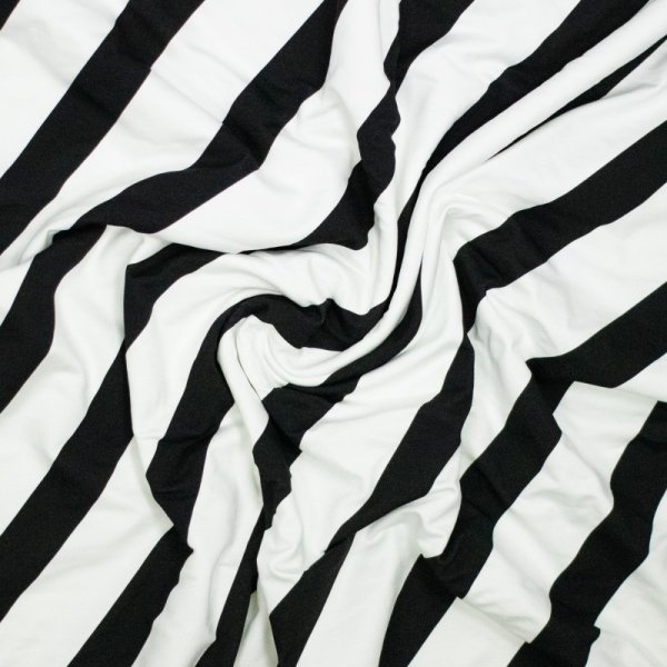 French Terry - Noa Stripes - ecru/schwarz