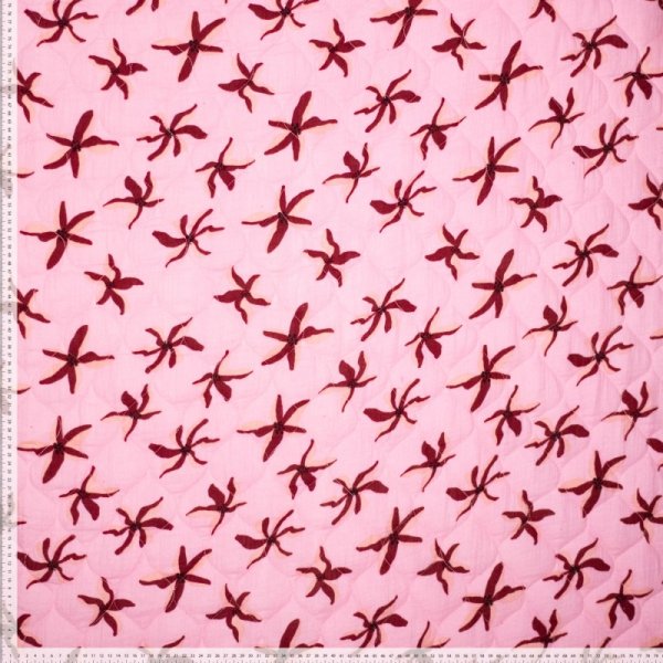 Doubleface Musselin/Baumwollstepper - Candid - rosa/bordeaux