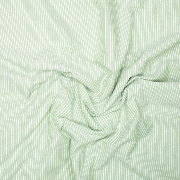 Baumwolle - Timeless Stripes - light green/white