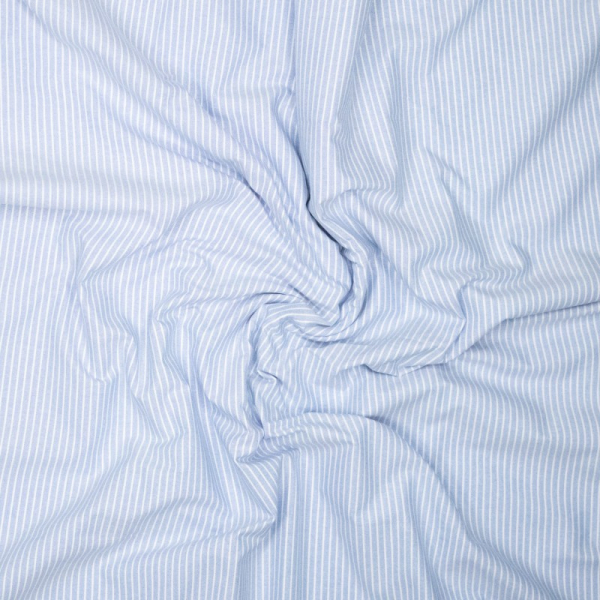 RESTSTÜCK 1,80m !!! - Baumwolle - Timeless Stripes - light blue/white