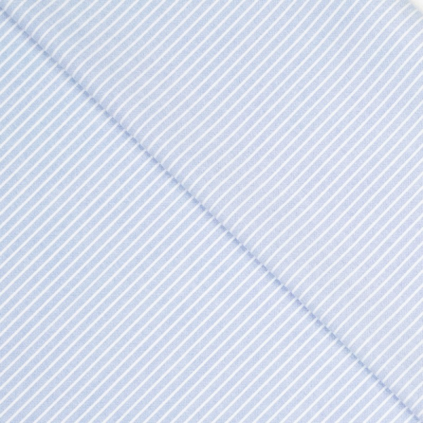 RESTSTÜCK 1,80m !!! - Baumwolle - Timeless Stripes - light blue/white