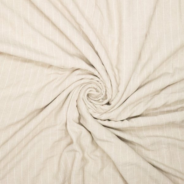 Viskose Leinengemisch - Wanjo Streifen - beige/ecru
