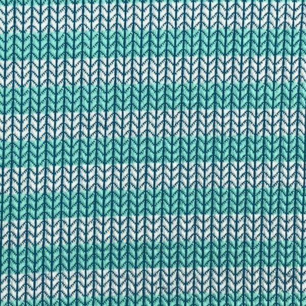 Bio Jacquard Jersey - Knit Knit - Maxistripes - verdino/weiß - Into the wild - Hamburger Liebe - Albstoffe