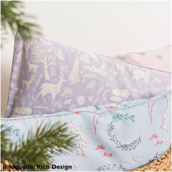 Musselin - Kränze - hellblau - Nostalgic Christmas - Rico Design