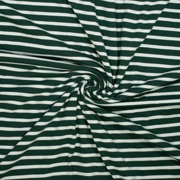 Jersey - Santi Streifen - dunkelgrün/mint