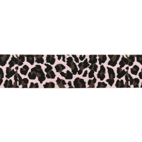 Gummiband - Leo - rosa - 4cm