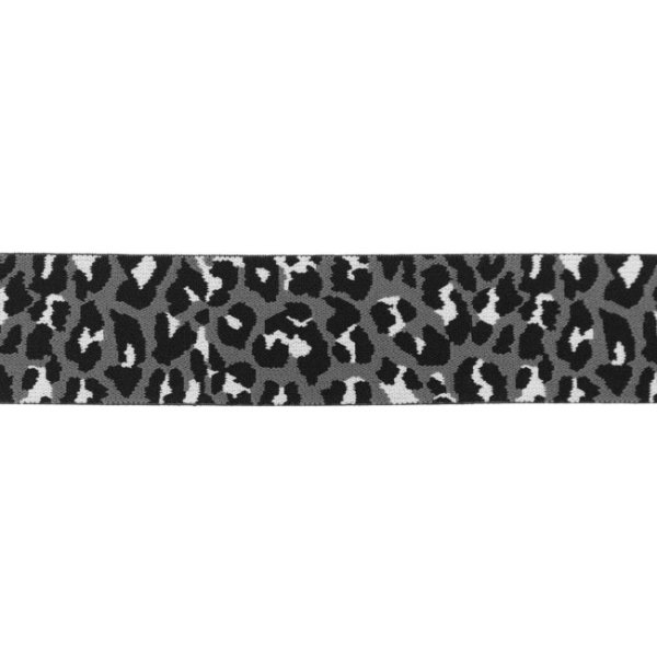 Gummiband - Leo - anthrazit - 4cm
